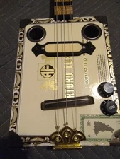 *SUMMER SPECIAL* CIGAR BOX GUITAR 3 STRING  OAK NECK MAGNETIC P.U.*SLIDE/FINGER