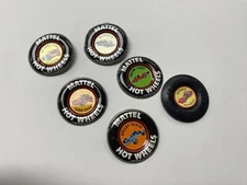 Original Vintage Hot Wheels REDLINE BUTTON BADGE PIN - Lot of 6 Nice Variety