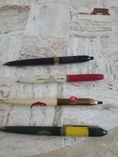 4 Advt Pens Eversharp John Deere Texas Jax Beer Bastrop TX Texaco Kwickset