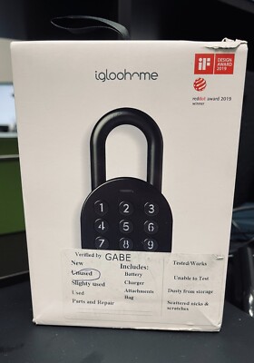 IGLOOHOME Smart Padlock Bluetooth Control Access Remotely Enabled IGP1-NEW