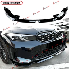 For BMW G20 M-Sport LCI M340I 2023-2026 PSM Style Glossy Black Front Bumper Lip