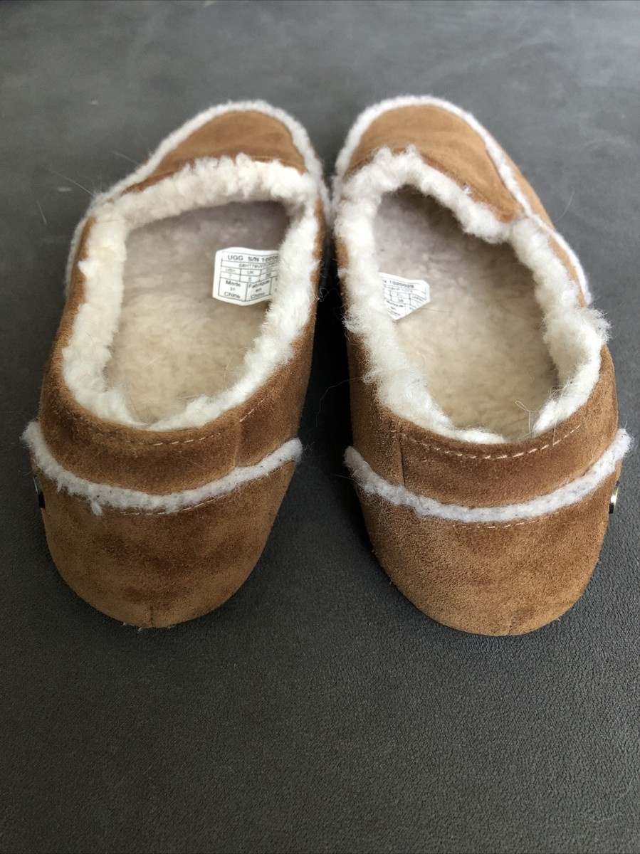 Ugg Hailey Chestnut Suede Moccasin Slippers Women Size 7 Ugg Hailey Chestnut Suede Moccasin Slippers Women Size 7