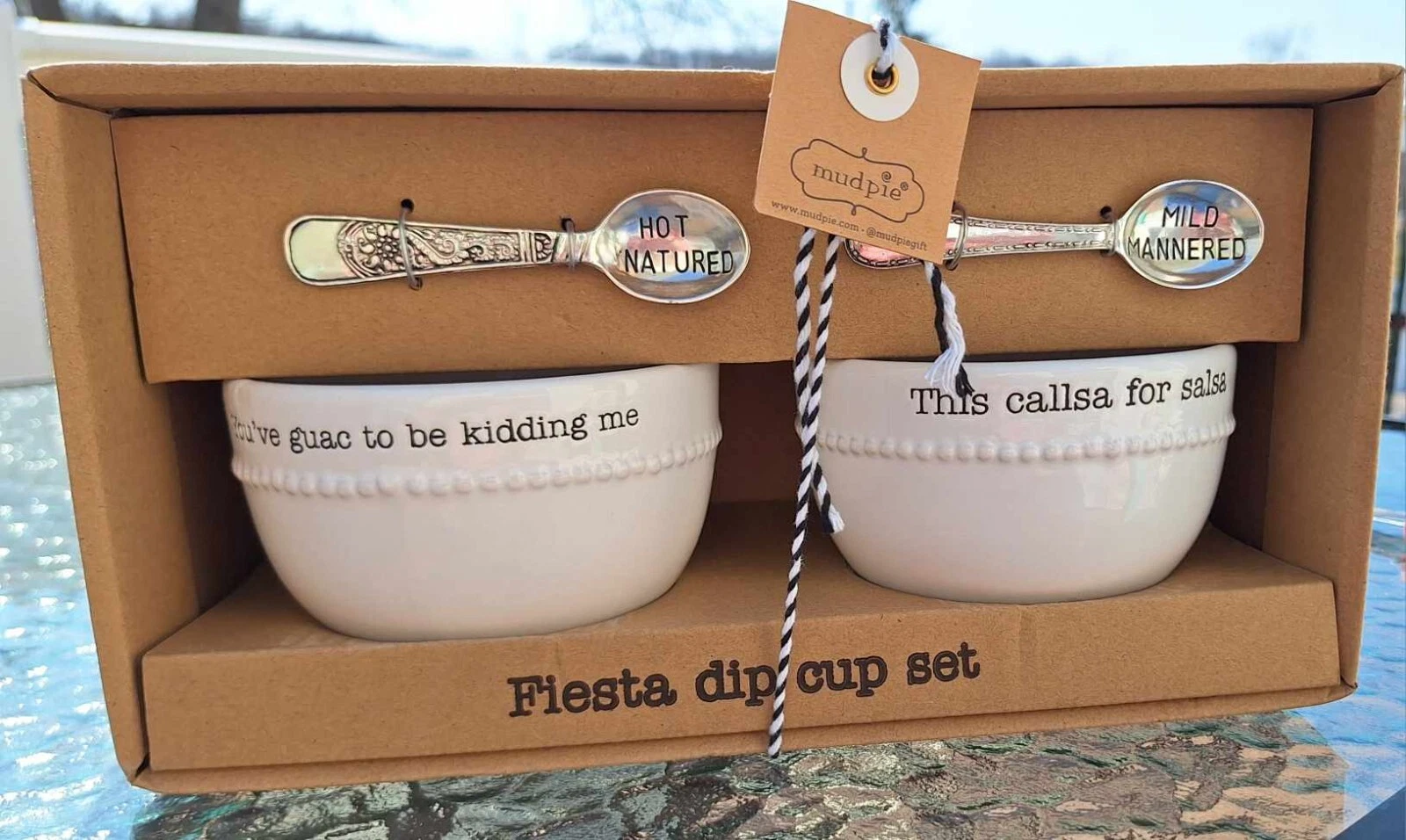 Mudpie - Fiesta Dip Cup Set - Boxed Set of 4