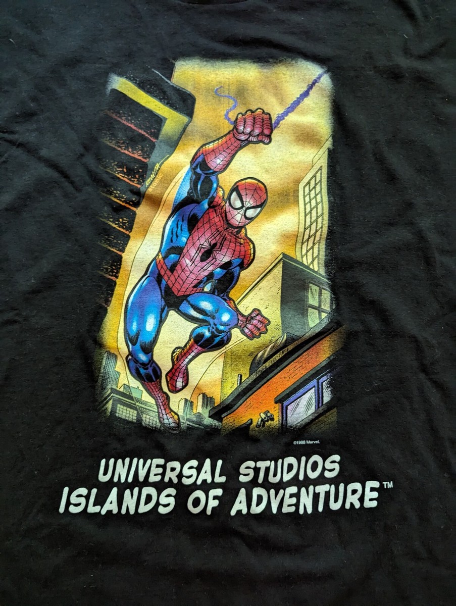 Vtg Spider-Man 1998 T-Shirt XXL Universal Studio Islands Of