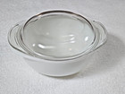 VTG 022 Opal Milk Glass 1 Liter Pyrex Casserole Dish with Clear Lid Holidays