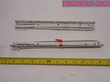 QTY=9 Pairs; 12" White Euro Drawer Slides, 20-3/4" Opened, 12" Closed.