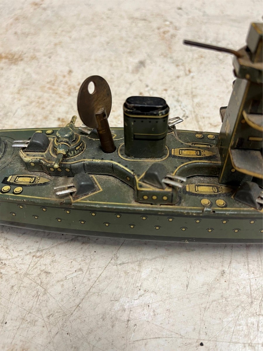 Bateau De Collection Kellerman CKO En Tôle, Fabrication Allemagne, 35 Cm