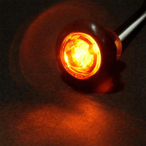 12x Amber & Red Round Bullet Clearance Side Marker Truck Trailer Mini LED Lights - Picture 3 of 6