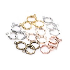 Wholesale 12X14MM Thick Silver Lever Back Round Earring Findings Loo French Clip