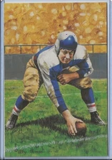 1992 Mel Hein Goal Line Art Postcard Unsigned - Series 4 Four