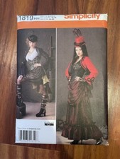 Simplicity Pattern 1819 Steam Punk, Jacket, New, Uncut, Size 6-12 or 14-22