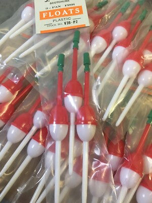 36pc Closeout 6  Fishing Floats Plastic Stand-Up Stick Bobbers Panfish Crappie