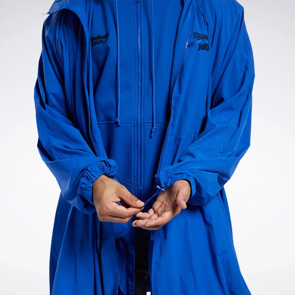 REEBOK JUUN.J Men's Hooded Full Zip Windbreaker Jacket Blue Size UK Large NEW - Image 3 of 4