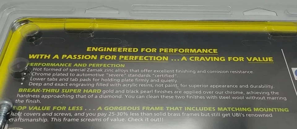 НОВЫЙ официальный держатель рамы для номерного знака Ultra Z CHEVY STINGRAY СДЕЛАНО В США (RR) - Изображение 3 из 4