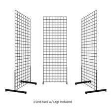 Display Grid Rack 6 ft Panel Metal Stand Retail Store Craft Art Shelf Organizer