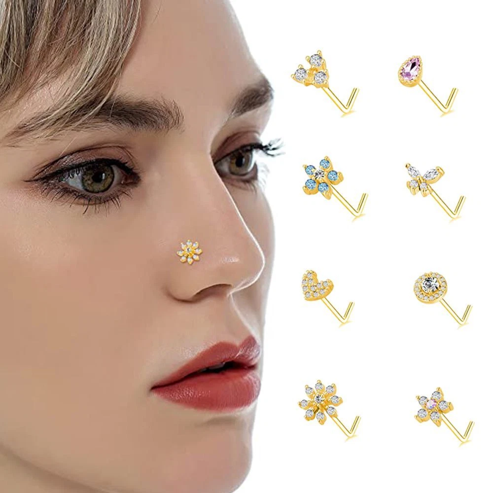 Stud nose hotsell piercing female