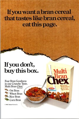 Ralston Multi Bran Chex Original Vintage Print Ad