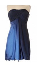 Women's Xscape Joanna Chen Shiny Blue Strapless Dress size 6