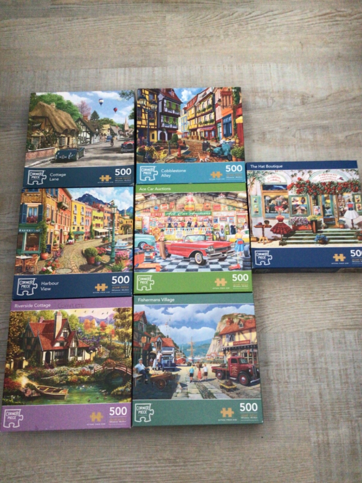 7 x 500 Corner piece jigsaw puzzles job eBay