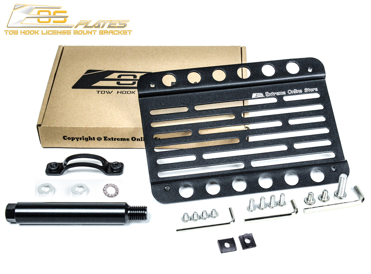 EOS Plate Front Tow Hook License Bracket For 97-00 A.M. DB7 | 00-04 DB7 Vantage