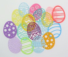 Intricate Medium Egg Eggs Easter Paper Die Cut Embellishment scrapbooking 10 pc
