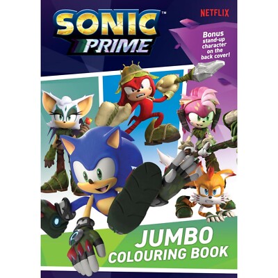Sonic Prime Jumbo Malbuch | Sonic the Hedgehog Kinder Geschenk Spiel Spaß Spielzeug