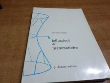 Salvatore Leone ISTITUZIONI DI MATEMATICHE Denaro Editore 1967