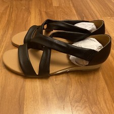 Dream Pairs Women's Black Formosa-8 Low Platform Strap Sandals, Size 8.5