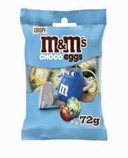 M&M's Crispy Milk Chocolate Chocolate Mini Eggs Bag 72g x 15 best before 31.8.25