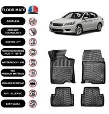 Floor Mats Liner Fits Honda Accord 2009-2015 Waterproof 4d Molded Black 4pcs Floor Mats Liner Fits Honda Accord 2009-2015 Waterproof 4d Molded Black 4pcs
