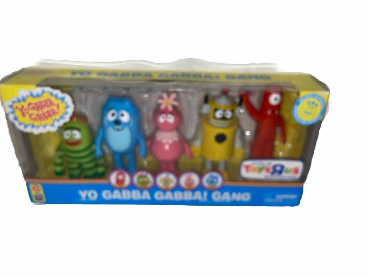 YO GABBA GABBA 5 FIGURES Set Spin Master Rare 2009 Toodee Foofa