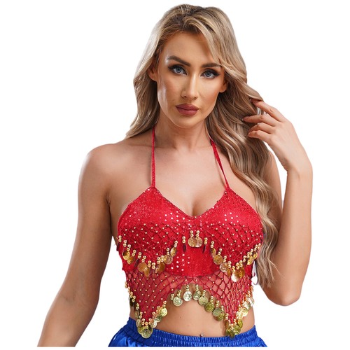 Women Tops Crisp Vest Sleeveless Crop Top Festival Corsets Summer Bra Mesh - Picture 19 of 95