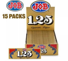 JOB Gold 1 1/4 1.25 Rolling Papers 15 Booklet (15 PACKS)