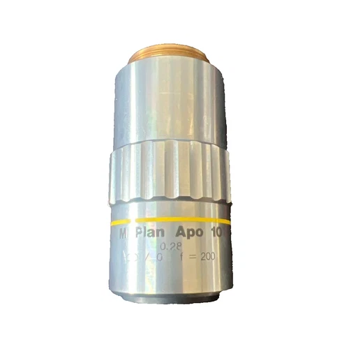 Mitutoyo M Plan Apo 10x / 0.28 /0 f=200 Microscope Objective Lens used