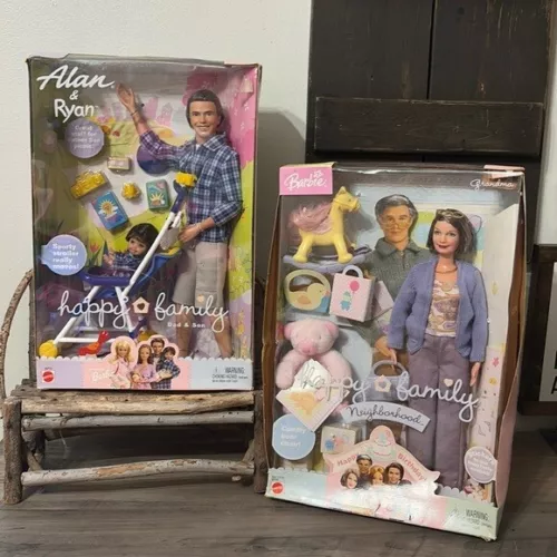 VINTAGE Barbie Happy Family quartiere nonna bambola compleanno e ALAN CON RYAN