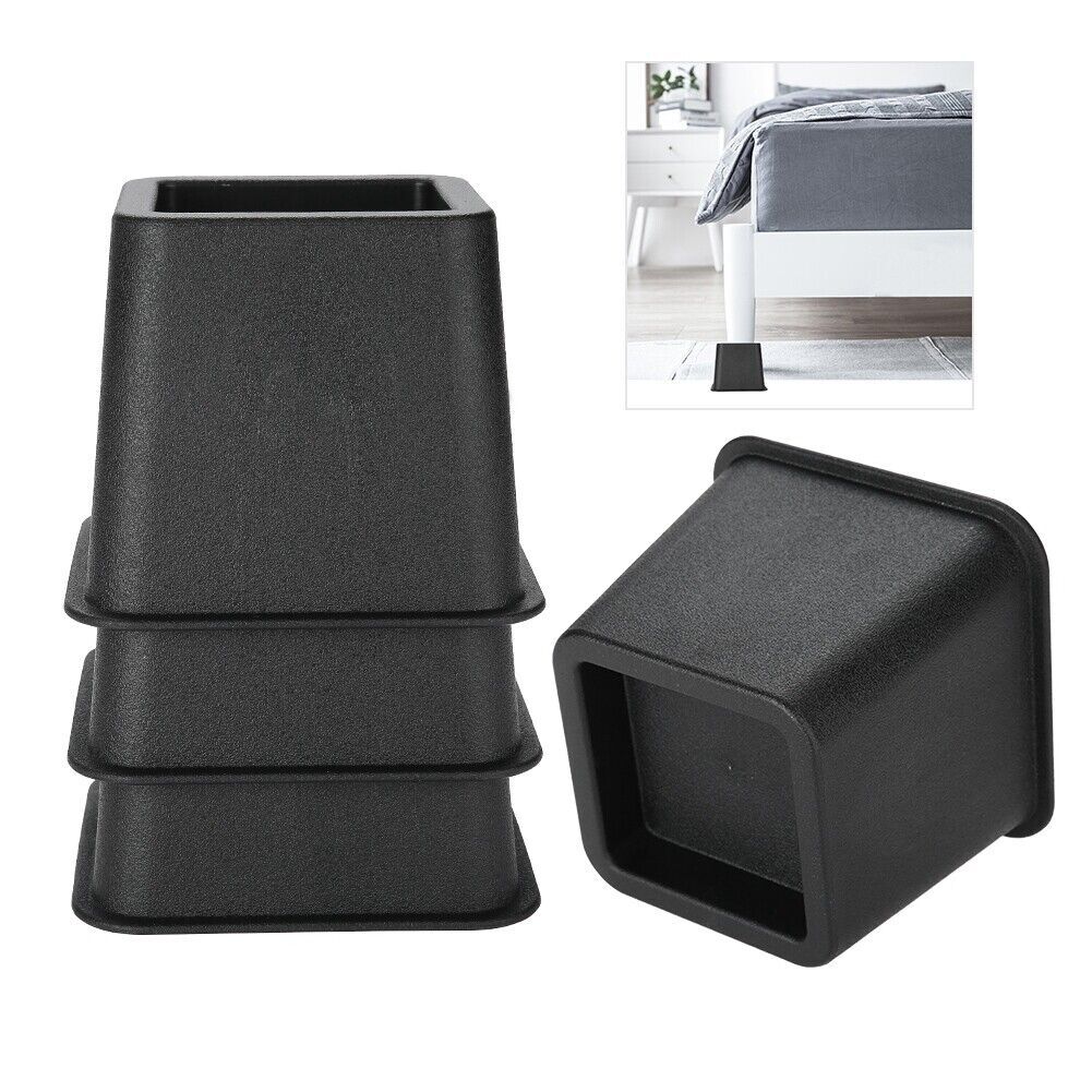 4-24x Heavy Duty Bed Chair Risers Feet Leg Lift Furniture Extra Raisers ...