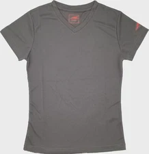 $95 Altra Women's Gray V-Neck Short Sleeve Running Active T-Shirt Top Size L