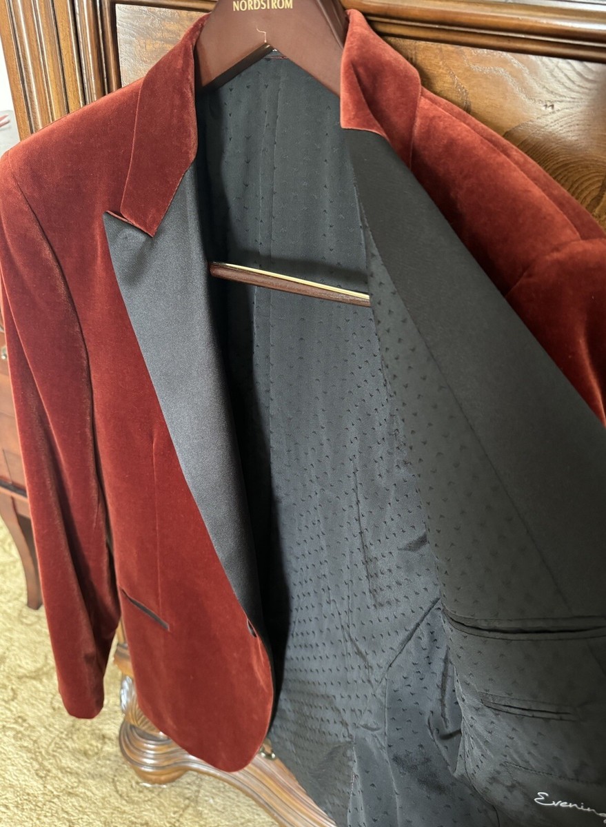 EMPORIO ARMANI Orange G-Line Velvet Dinner Tuxedo Jacket Sz