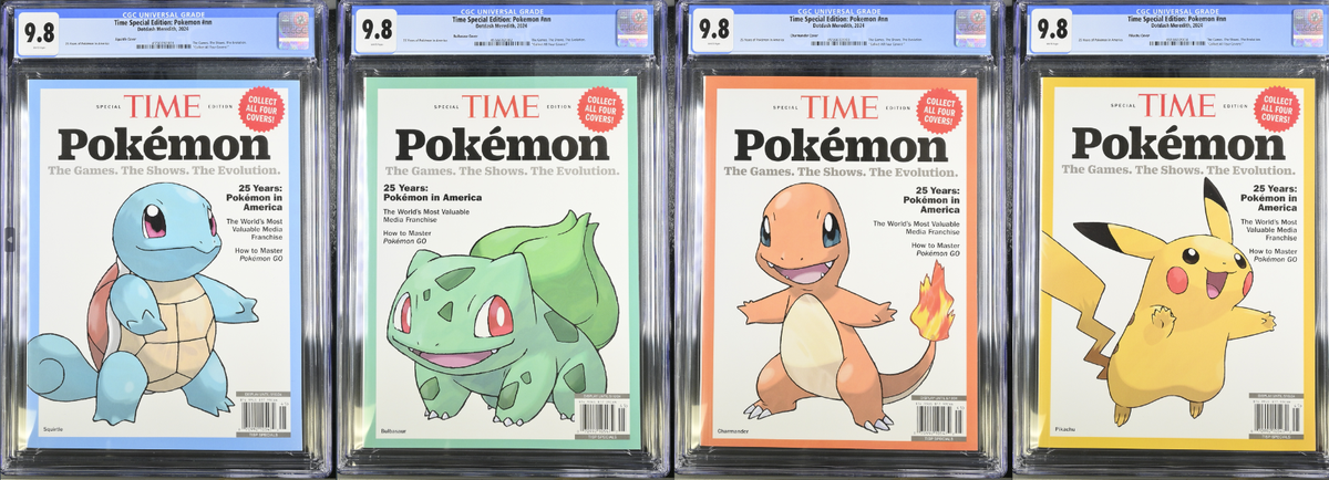 Pokemon Time Magazine 9.8 Sequential - Squirtle, Bulbasaur
