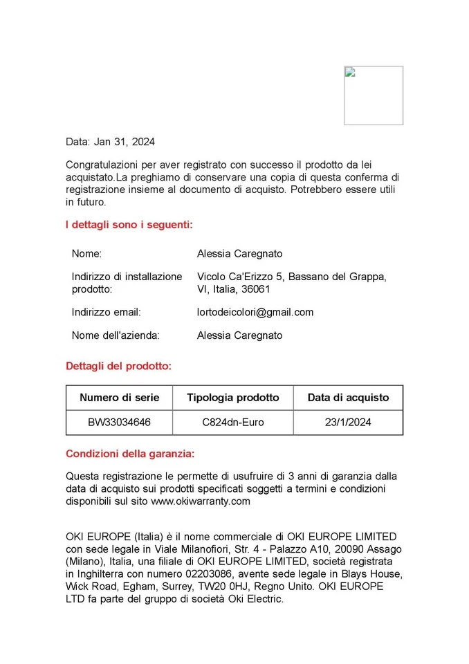 OKI C824dn Stampante LED a Colori - COME NUOVA COMPLETA DI GARANZIA E IMBALLO - Immagine 4 di 4