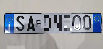 GADGET STORE REPLICA TARGA AUTO ITALIANA RILIEVO A ANTERIORE/POSTERIOREdhl