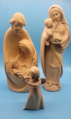 Krippenfigur Maria, Josef & Jesuskind ca. 27cm & mehr -Nebelhorn Holzschnitzerei