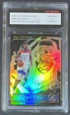 2020-21 PANINI ILLUSIONS ZION WILLIAMSON 1ST GRADED 10 HOLO FOIL PELICANS #116