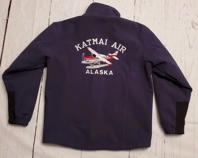 Anglers Paradise ALASKA Kulik Lodge Katmai Air Jacket Coat Size Large