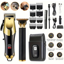 Professional Hair Clippers for Men, Cordless Barber Clippers and Trimmer Kit