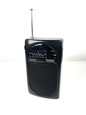SABA TR5907 PORTABLE AM/FM ANALOG RADIO VINTAGE EXTENDABLE ANTENNA - Tested