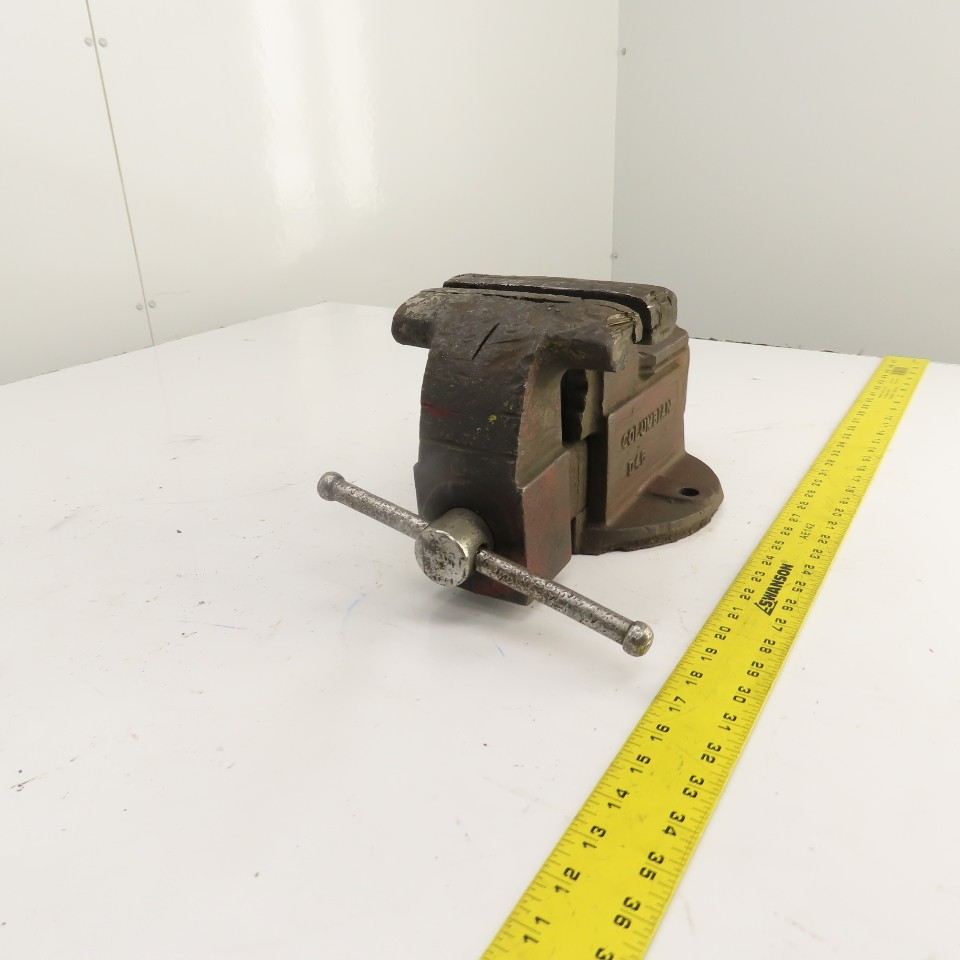 Columbian D46 6" Steel Jaw Stationary Machinist Bench Vise 7" Open USA Made
