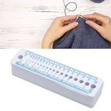 20pcs Knitting Needle Gauge Ruler Soft Plastic Knit Measure Size Ruler