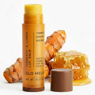 Glo Melanin All Natural Lemon and Turmeric Lip Balm - Natural Lip Balm Illuminat