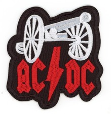AC/DC ACDC Logo Patch   Classic Rock Band   Embroidered Iron-On / Sew-On Badge